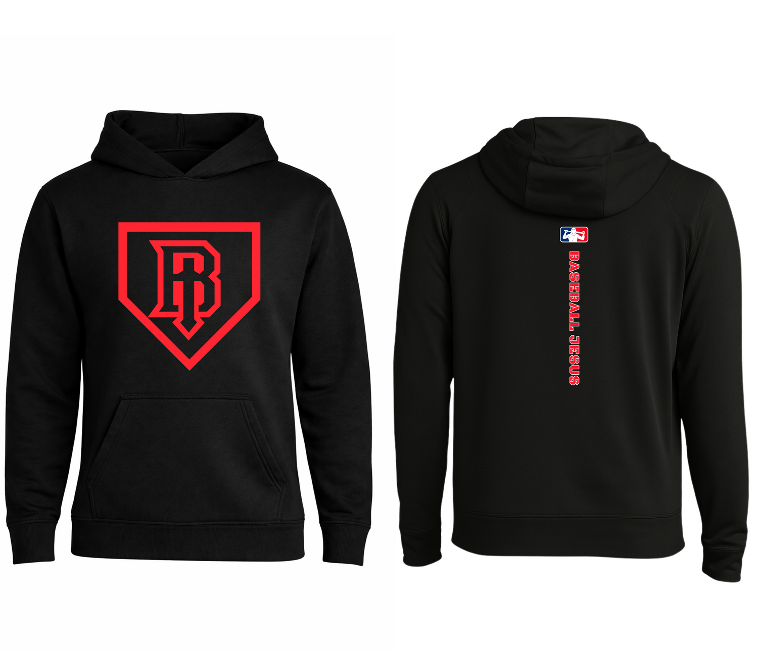 Performance Hoodie (Youth) - Homeplate Red Logo