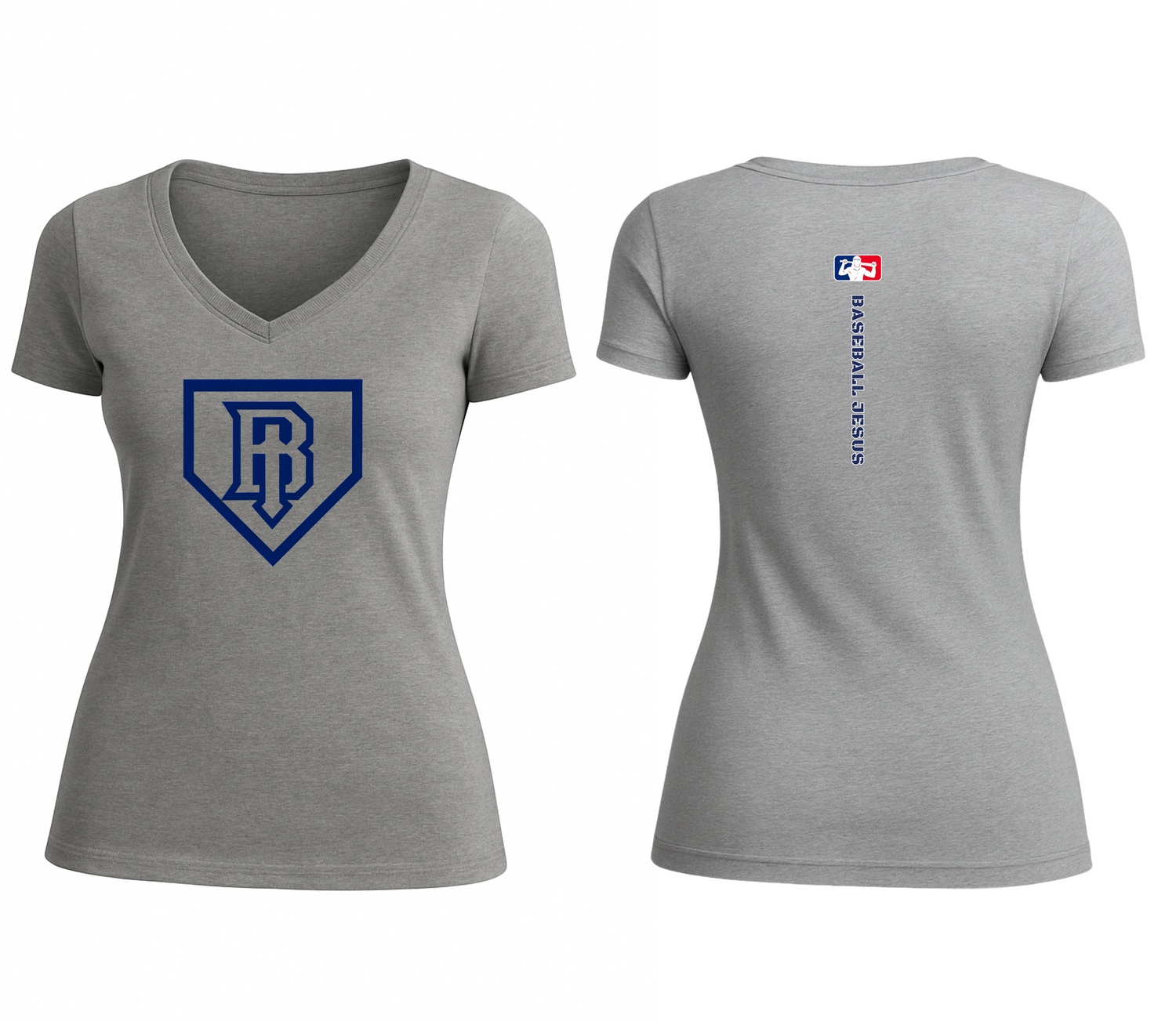 Essential V-Neck Tee - Homeplate Logo