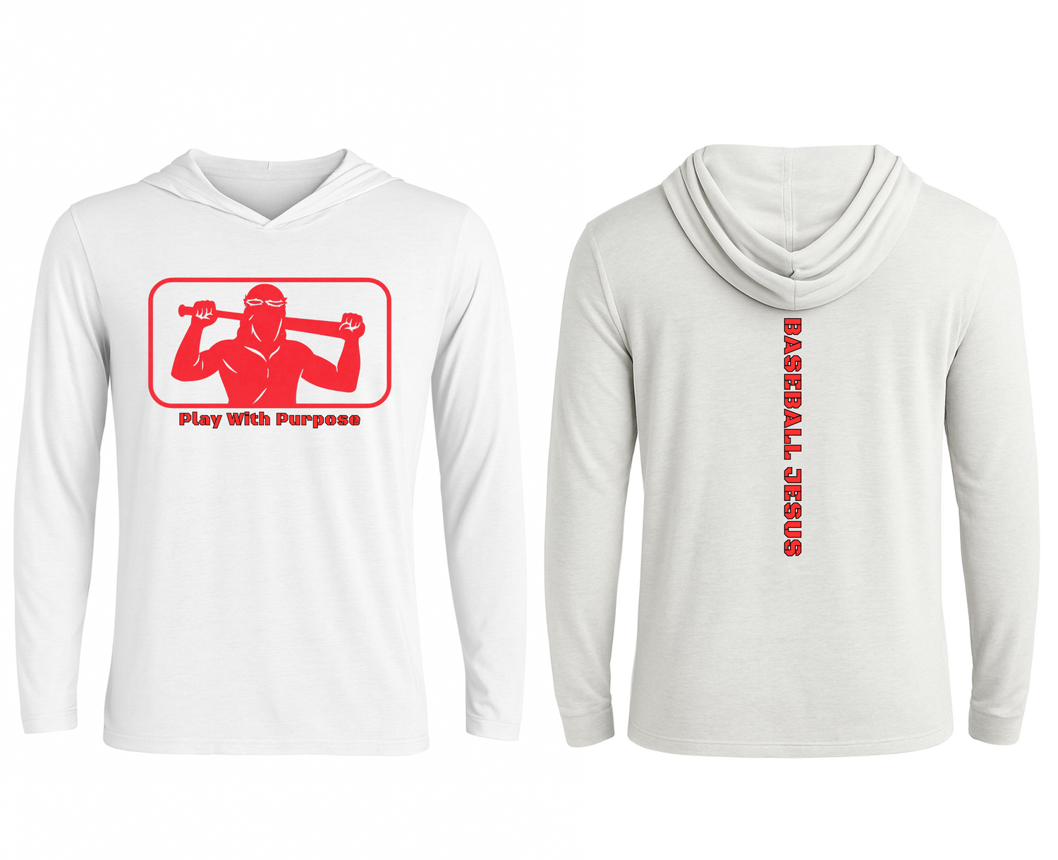 Essential Long Sleeve Hooded Tee - Original Red Logo