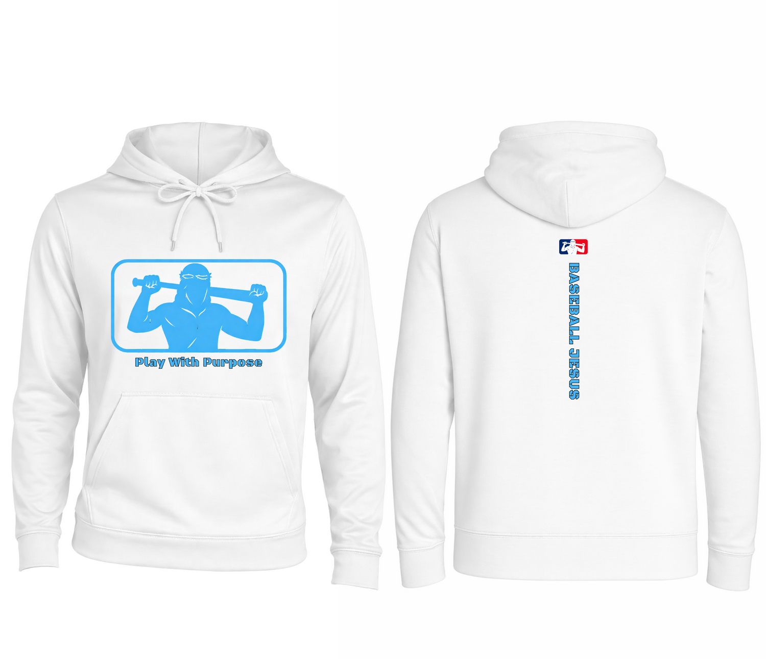 Performance Hoodie - Original Light Blue Logo