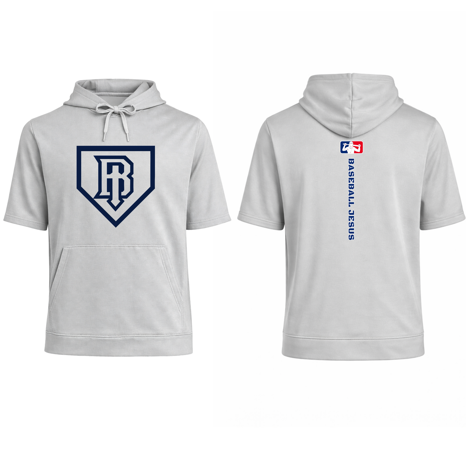 Short Sleeve Performance Hoodie - Homeplate Logo