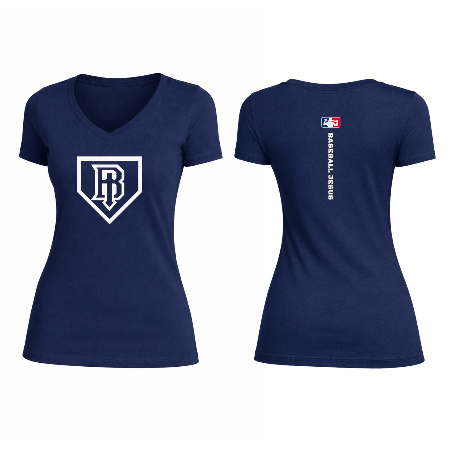 Essential V-Neck Tee - Homeplate Logo
