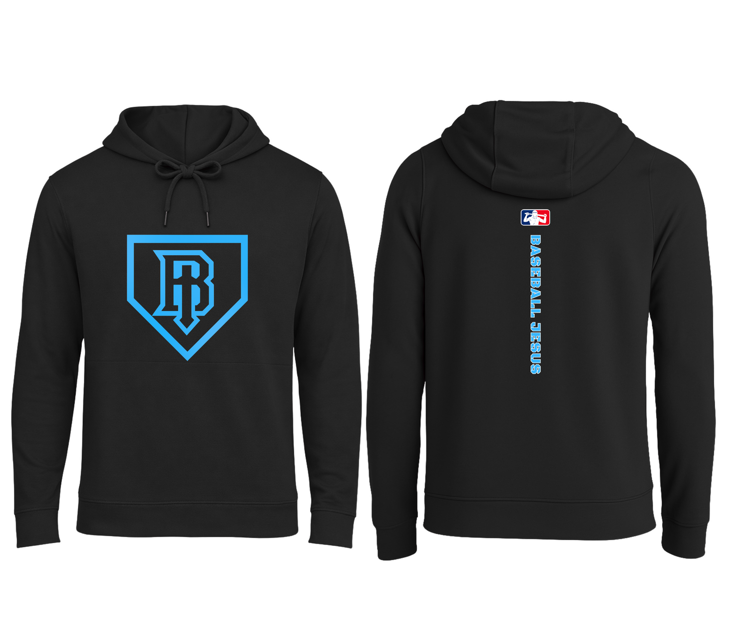 PRO Hoodie - Homeplate Light Blue Logo