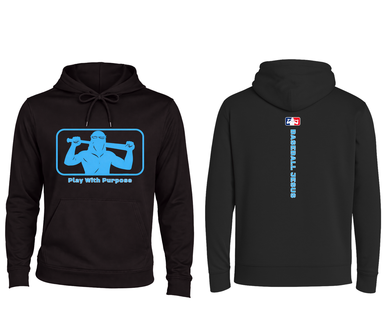 Performance Hoodie - Original Light Blue Logo