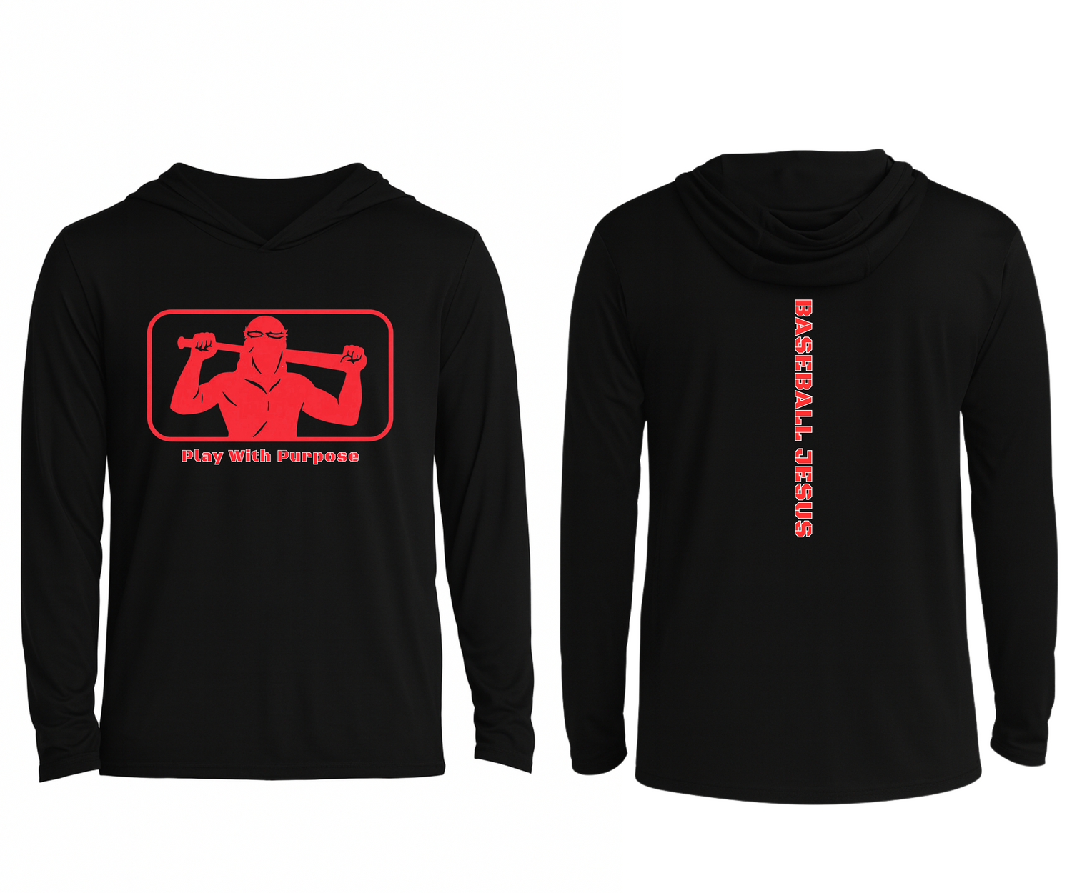 Essential Long Sleeve Hooded Tee - Original Red Logo