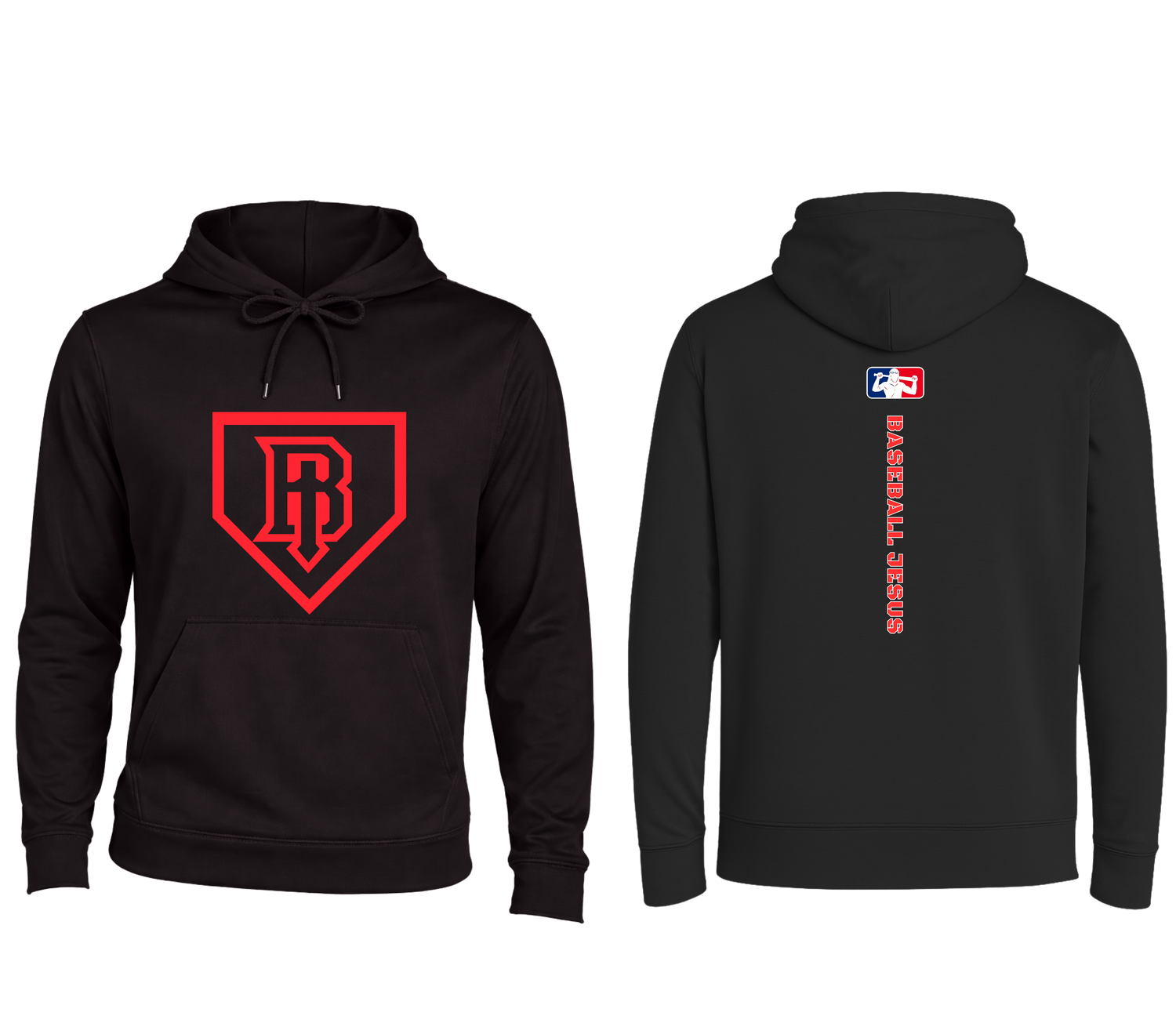 Performance Hoodie - Homeplate Red Logo