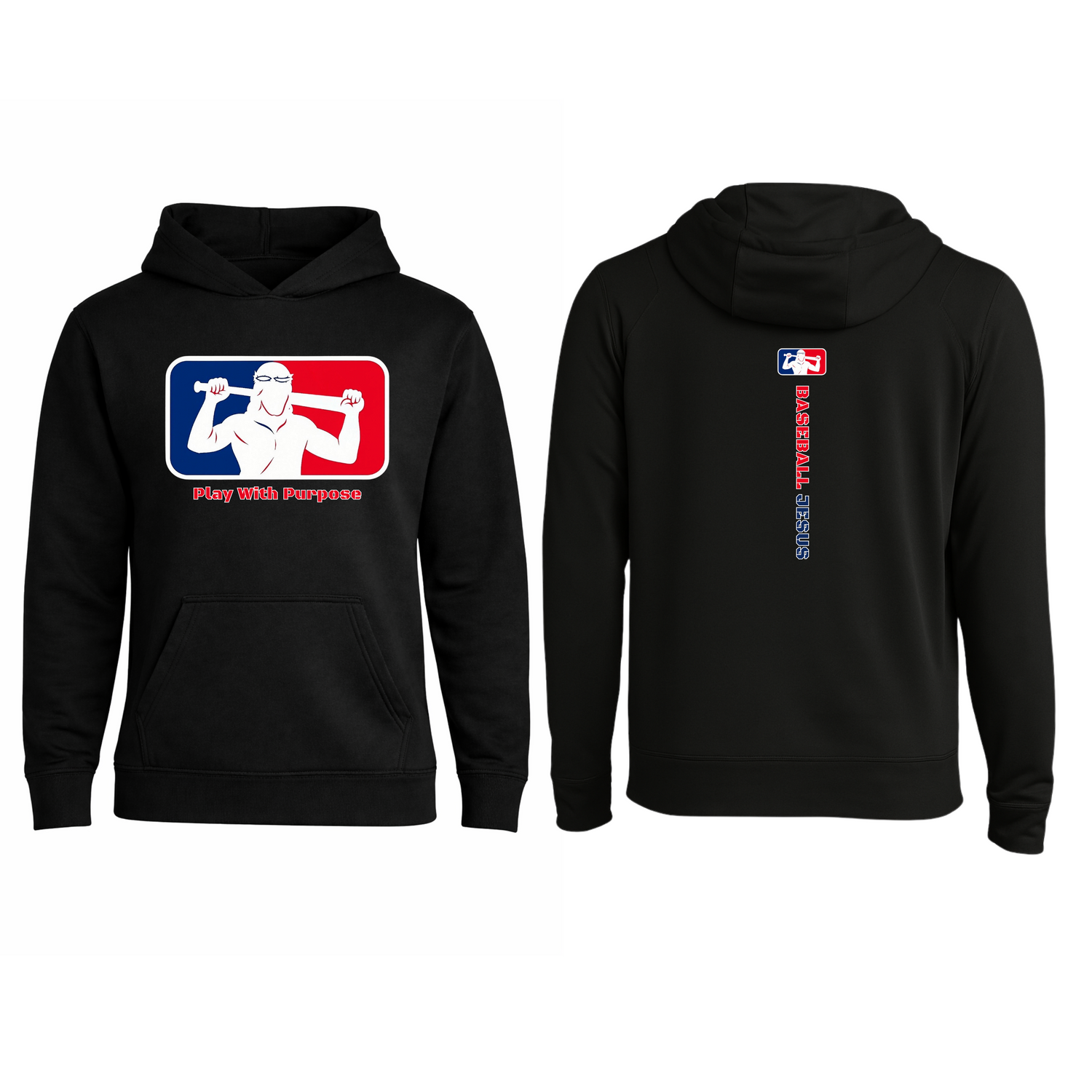 Performance Hoodie (Youth)  - Red/White/Blue Logo